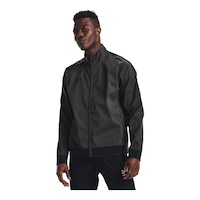 Under Armour Men's Accelerate Bomber Jacket, Full Zip, Breathable Front_Angled_Left