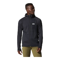 Mountain Hardwear Men's Polartec Power Grid Fleece Hoodie Front_Angled_Left