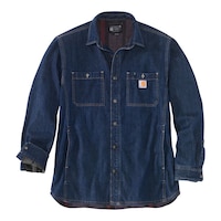 Carhartt Men's Fleece Lined Denim  Jacket Front_Flat