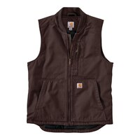 Carhartt Men's Washed Duck Insulated Rib Collar Vest Front_Flat