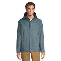 Columbia Men's Watertight II Omni-TECH™ Waterproof-Breathable Hooded Packable Rain Jacket Front_Flat