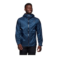 Black Diamond Men's Treeline 2.5L Rain Shell Jacket Front_Flat