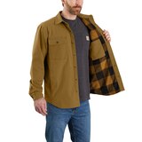 Carhartt Men's Rugged Flex Canvas Fleece-Lined Jacket Front_Flat