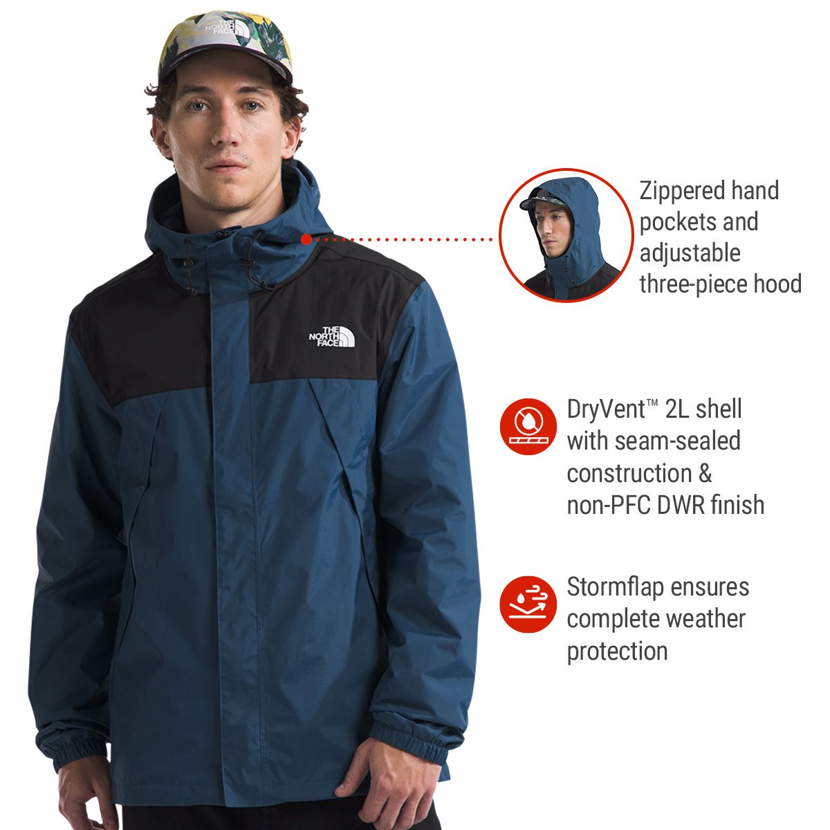 The North Face Men's Antora 2L Rain Jacket
