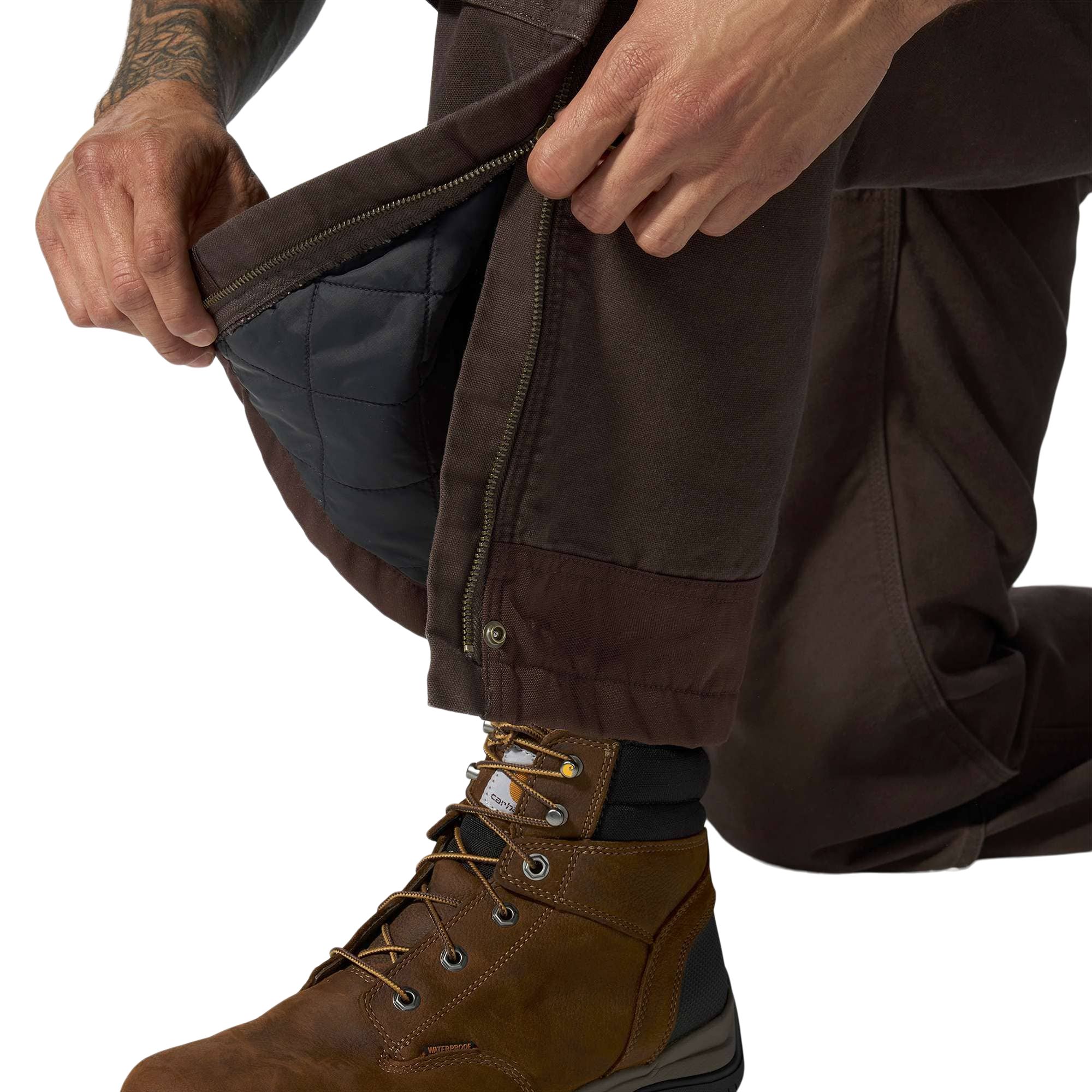 Carhartt Men's Washed Duck Insulated Bib Overall Pants