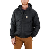 Carhartt Men's Insulated Hooded Jacket Front_Angled_Left