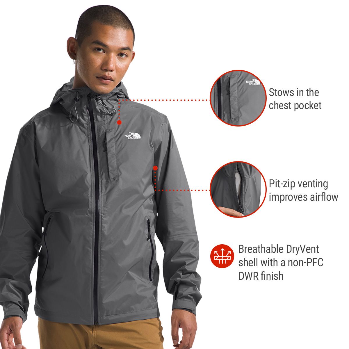 The North Face Men's Alta Vista 2.5L Rain Jacket