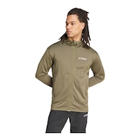 Adidas Men's Terrex Xperior Light Fleece Hooded Jacket Front_Flat