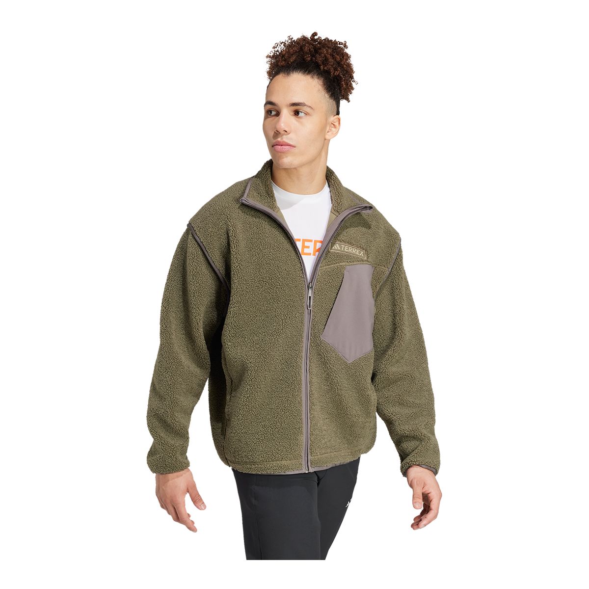 Adidas Men's Terrex XPLORIC High-Pile-Fleece Pullover