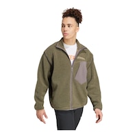Adidas Men's Terrex XPLORIC High-Pile-Fleece Pullover Front_Angled_Right