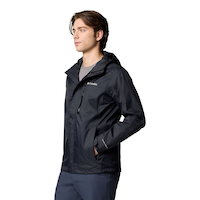Columbia Men's Pouring Adventure Rain Jacket Front_Angled_Left