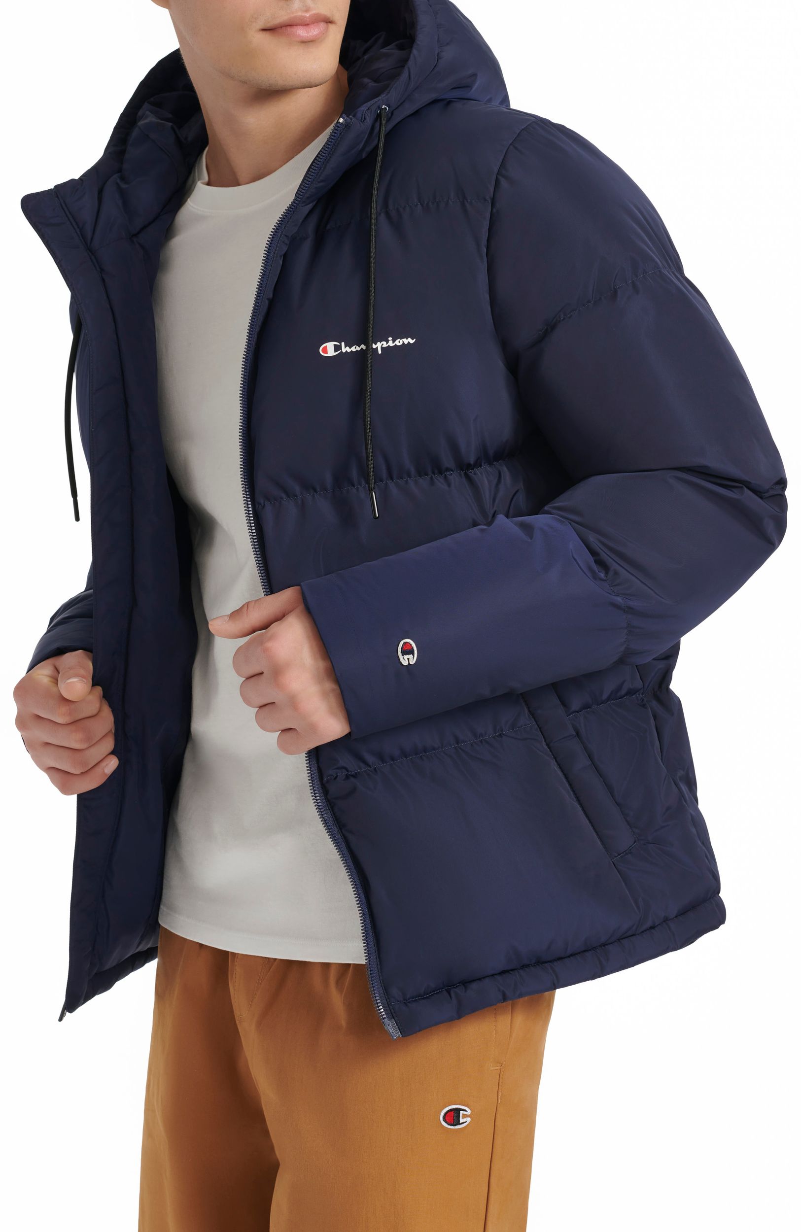 Champion Men's Varsity Puffer Hoodie