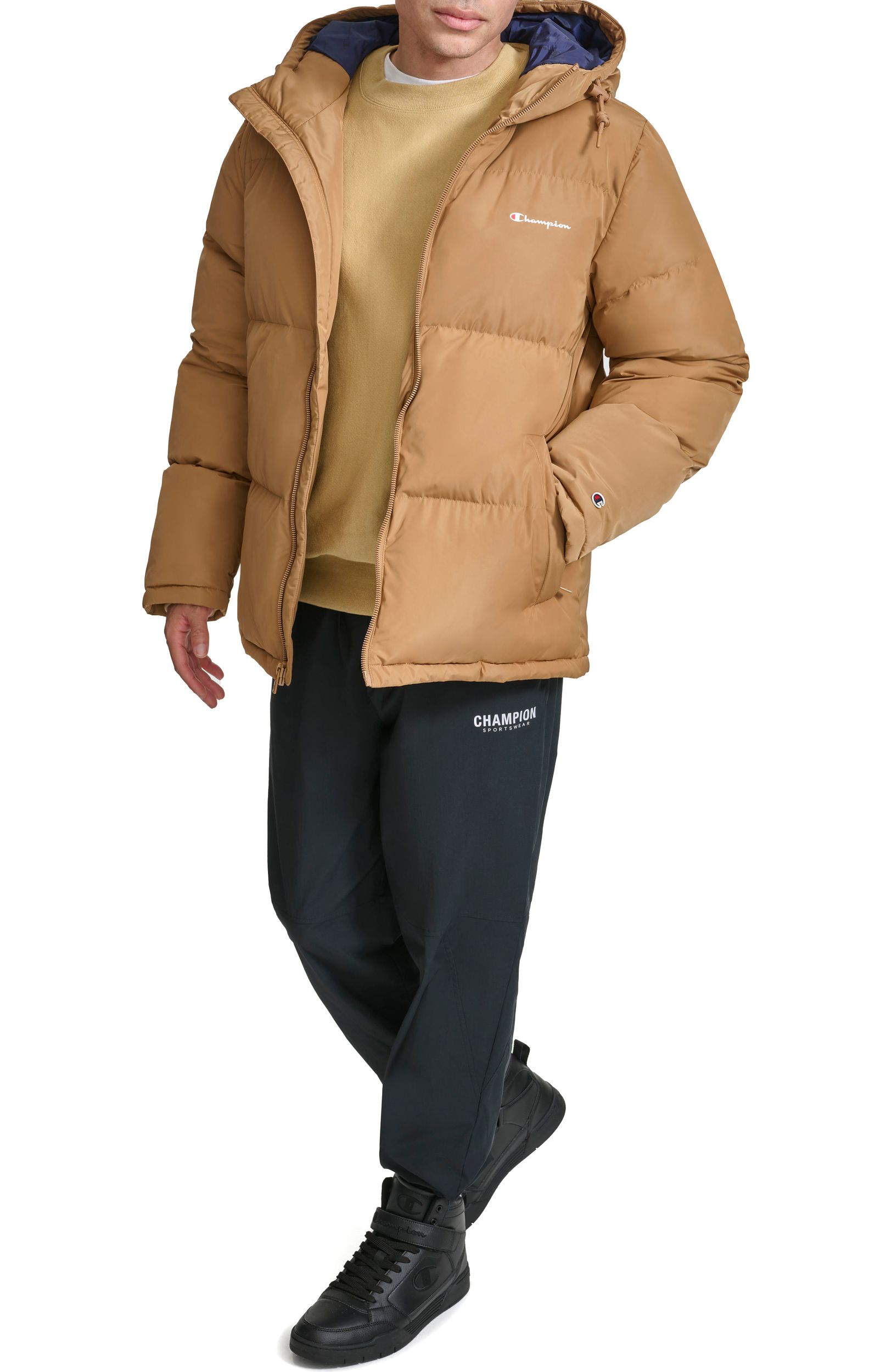Champion Men's Varsity Puffer Hoodie