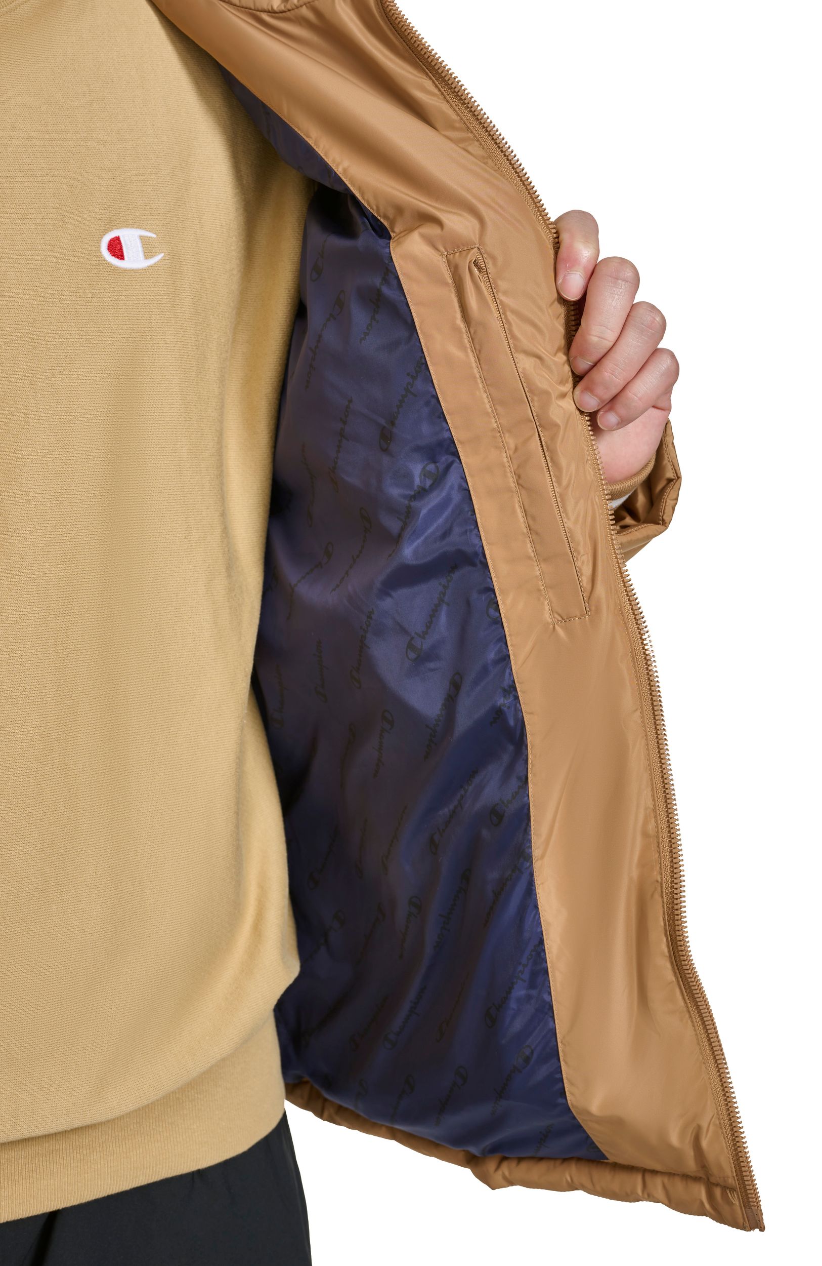 Champion Men's Varsity Puffer Hoodie