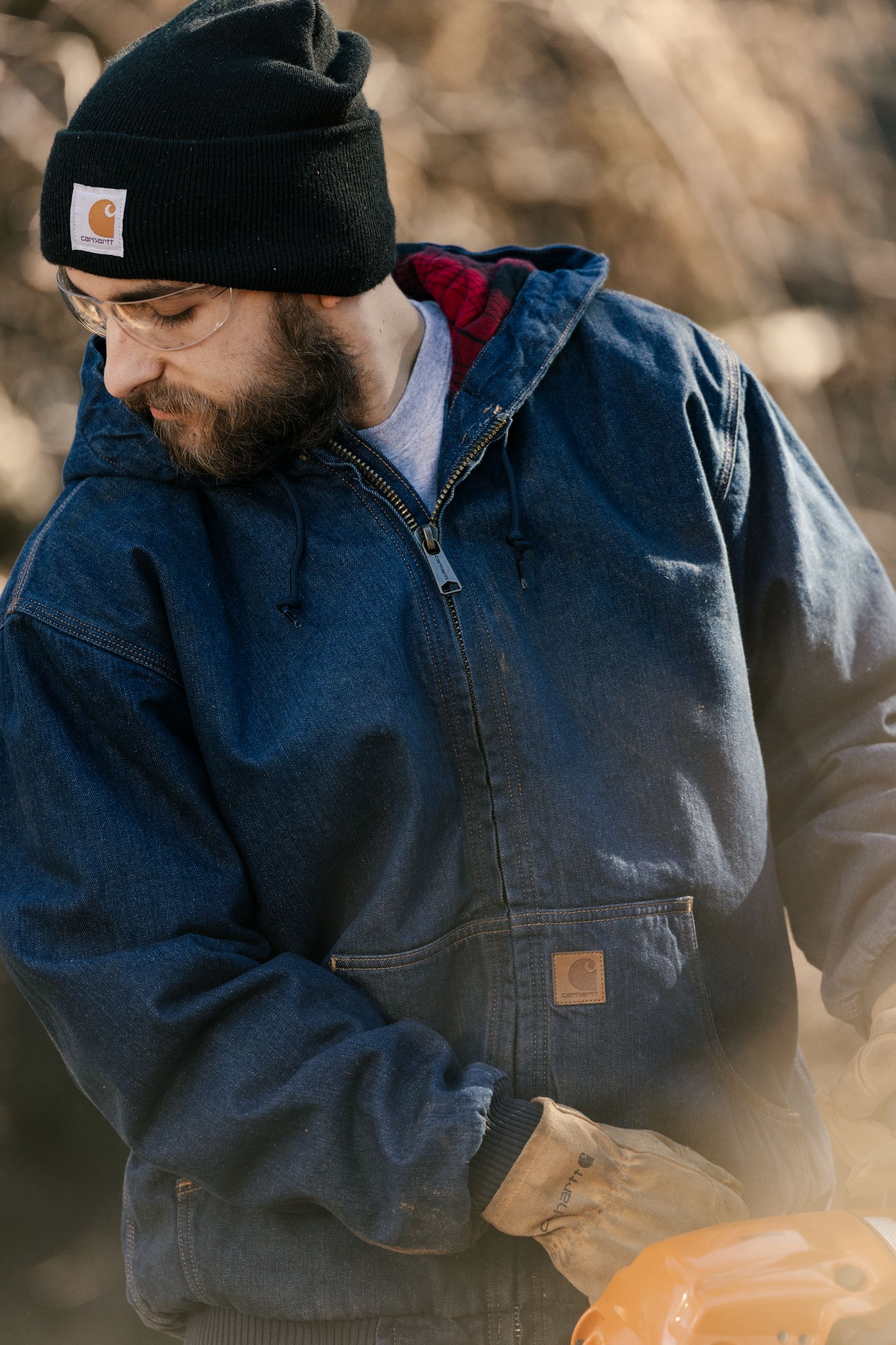 Carhartt Men's Denim Active Insulated Heavyweight Work Jacket