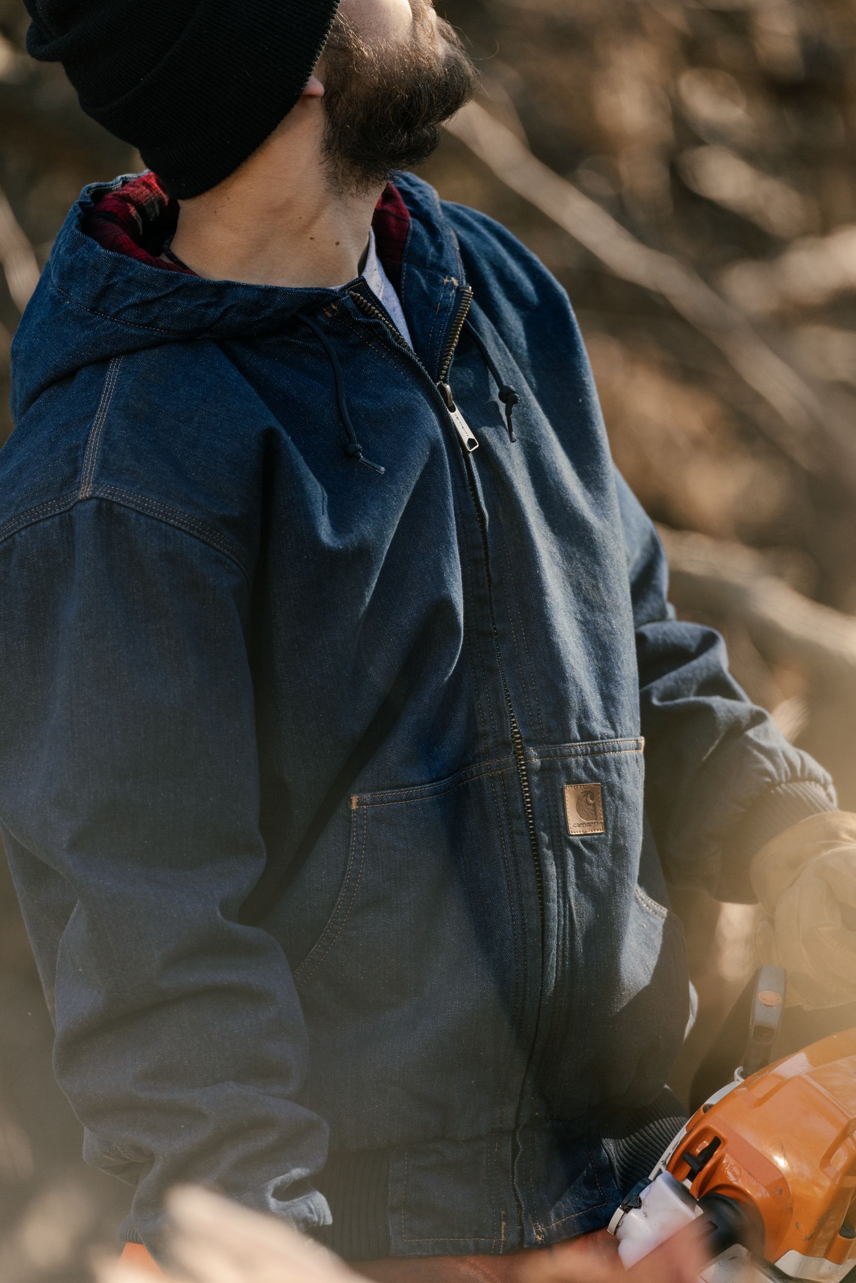 Carhartt Men's Denim Active Insulated Heavyweight Work Jacket