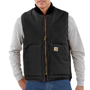 Carhartt Men's Firm Duck Insulated Rib Collar Vest