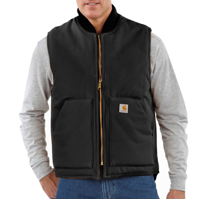 Carhartt Men's Firm Duck Insulated Rib Collar Vest