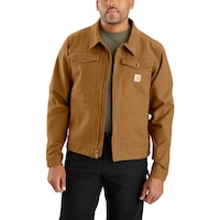 Carhartt Men's Relaxed Fit Duck Jacket Front_Flat