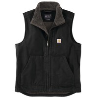 Carhartt Men's Cotton Wash Duck Sherpa Lined Mockneck Vest Front_Flat