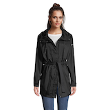 Columbia Women's Pardon My Trench Rain Jacket, Waterproof, Hooded, Breathable, Long Front_Flat
