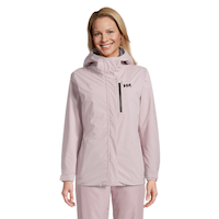 Helly Hansen Women's Snowplay Winter Ski Jacket, Insulated, Hooded, Waterproof, Lightweight Front_Flat