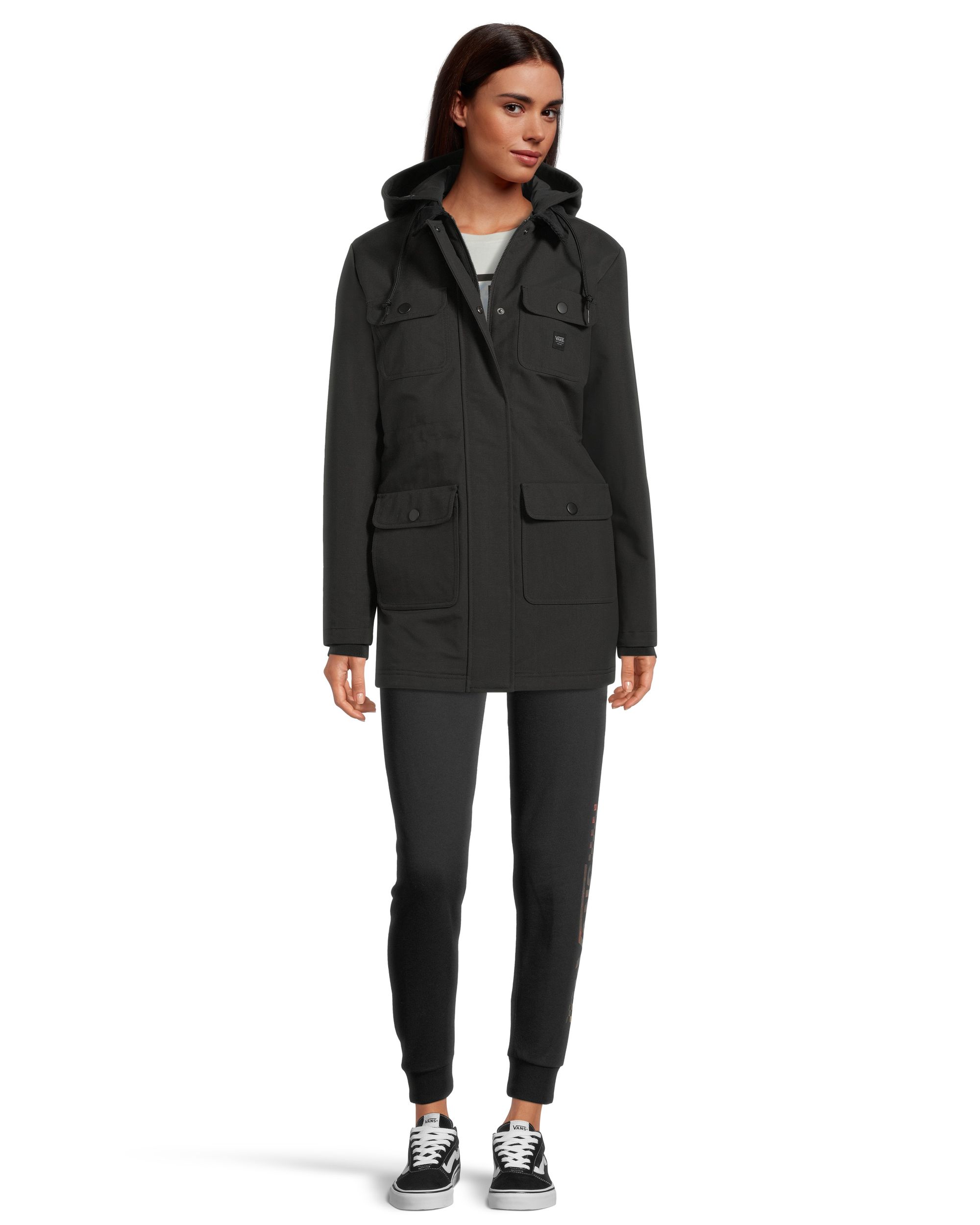 Vans Women's DrillCore Long II MTE Winter Jacket, Long, Insulated Synthetic, Hooded