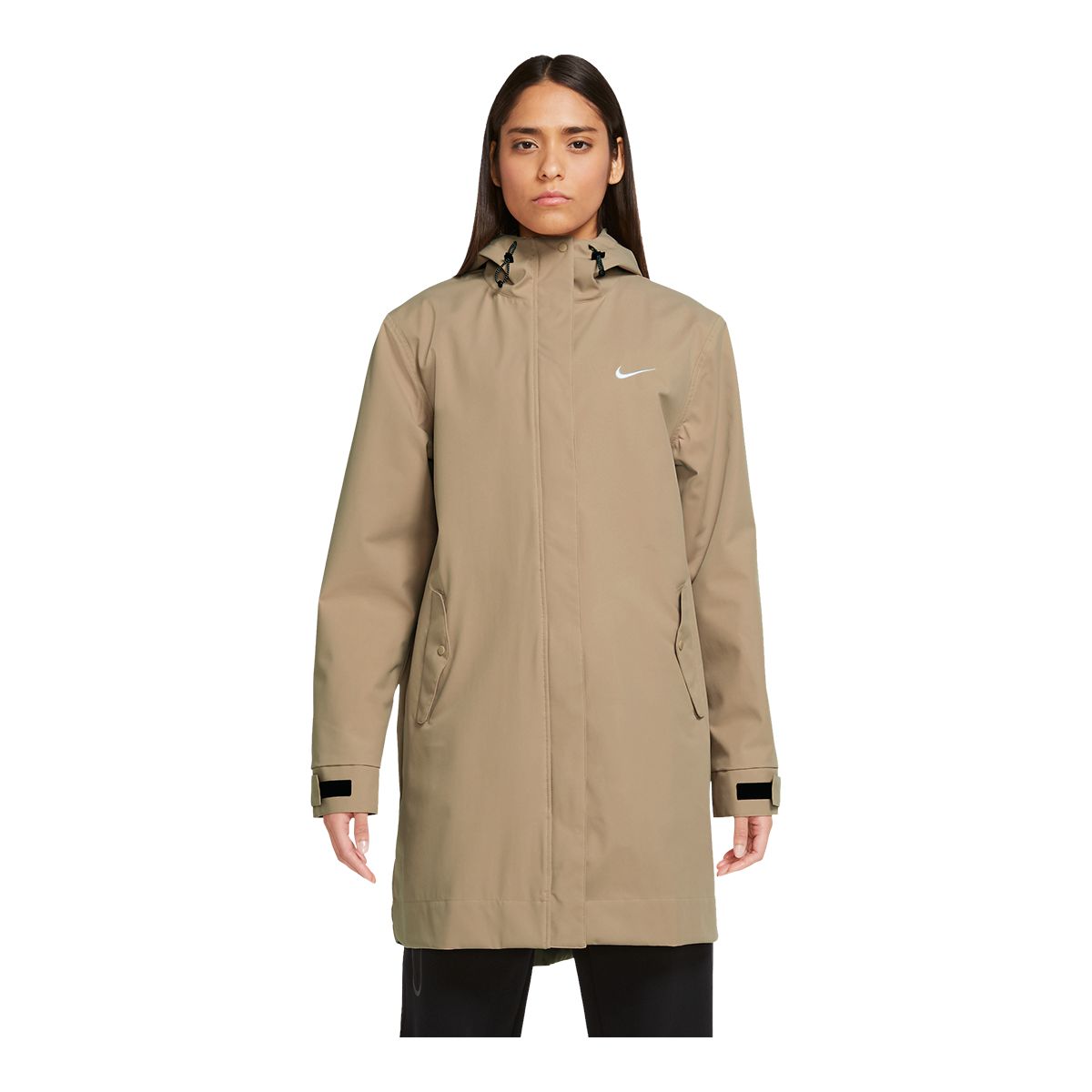 Nike Women's Storm-FIT Hooded Rain Parka, Waterproof, Long, Oversized, Shell