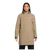 Nike Women's Storm-FIT Hooded Rain Parka, Waterproof, Long, Oversized, Shell Front_Flat