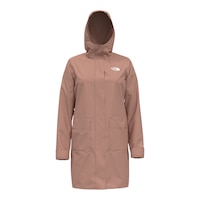 The North Face Women's City Breeze II Hooded Rain Parka Front_Flat