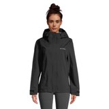 Columbia Women's Earth Explorer Hooded Rain Jacket, Waterproof, Breathable, Packable, Shell Front_Flat