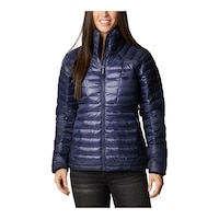 Columbia Women's Labyrinth Loop Midlayer Puffer Jacket, Insulated, Hooded, Water Resistant Front_Angled_Left