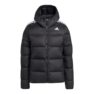 adidas Women's Essentials Mid Winter Jacket, Long, Insulated Synthetic, Hooded