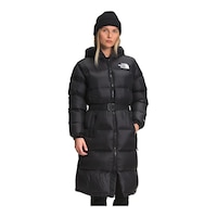 The North Face Women's Nuptse Belted Jacket Front_Angled_Right