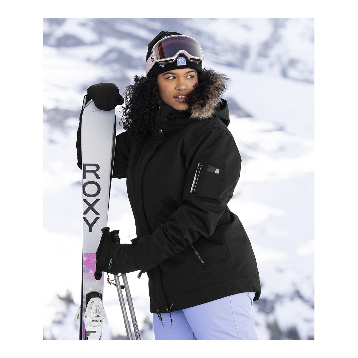 Roxy Meade ski jacket in back