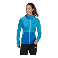 adidas Women's Terrex Fleece Hiking Jacket Front_Flat