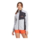 adidas Women's Trail Lightweight Packable Water-Resistant Windbreaker Jacket Front_Angled_Left