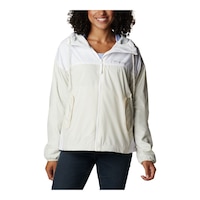 Columbia Women's Flash Challenger™ Lined Water-Resistant Adjustable Windbreaker Jacket Front_Flat