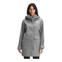 The North Face Women's City Breeze 2L Rain Parka II Jacket Front_Flat