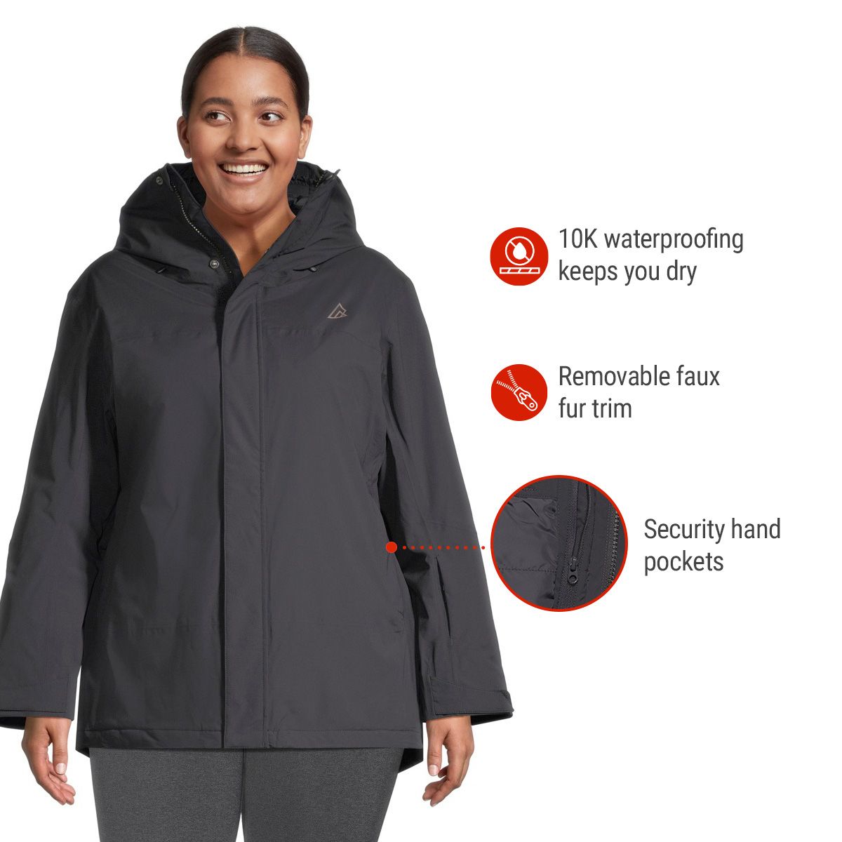 Ripzone Women's Plus Size Cascade Insulated Snow Jacket