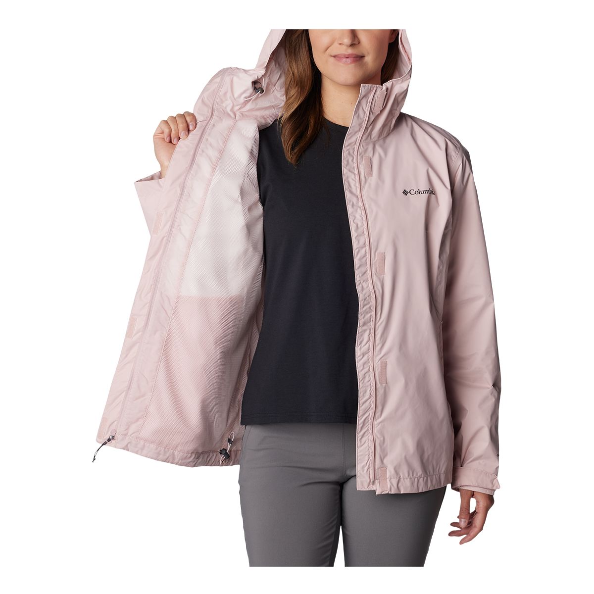 thumbnail image 2 of Columbia Women's Arcadia II Rain Jacket – Authentic, Brand New With Tags – Nylon Shell, Casual/Travel Rain Coat 2 of 6