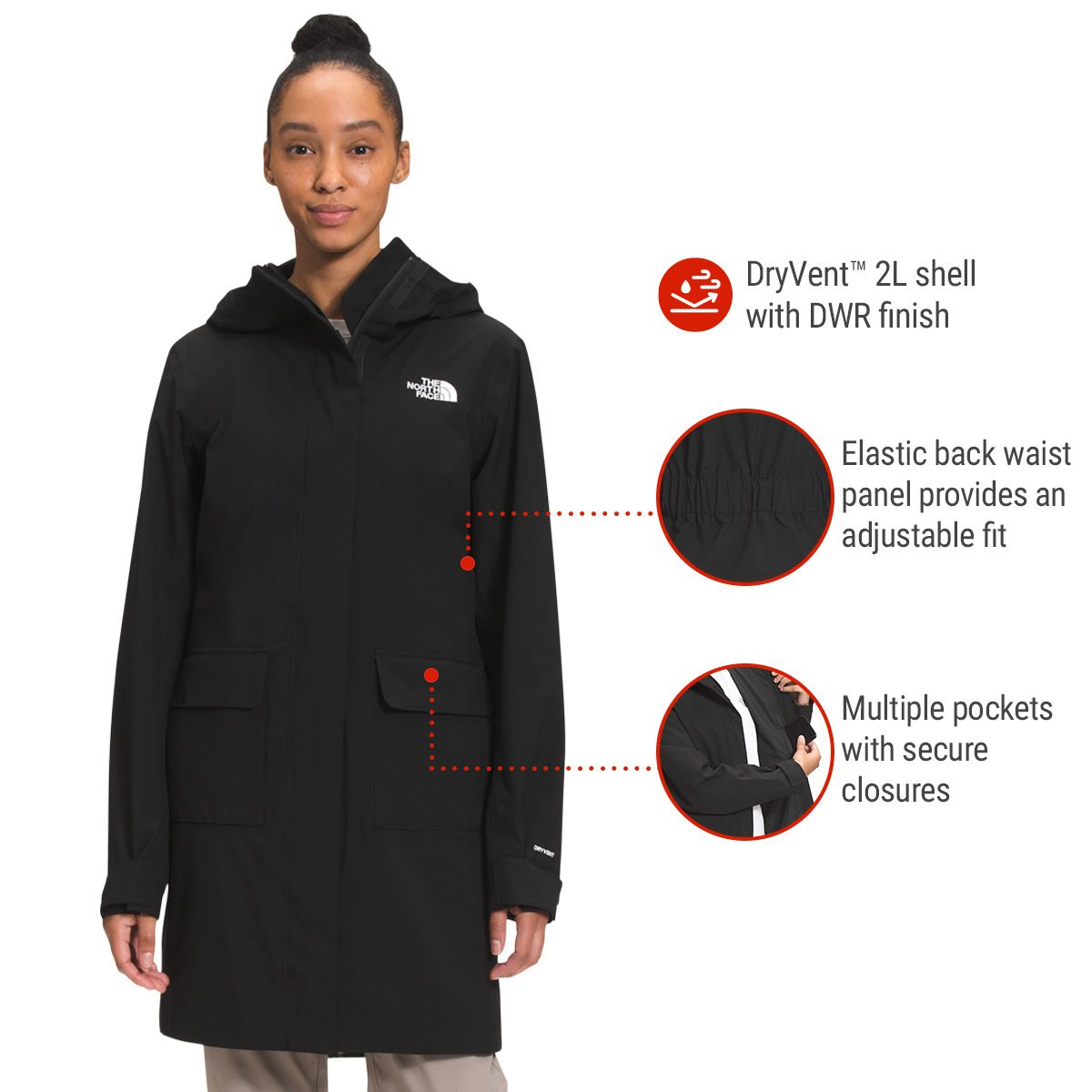 The North Face Women's City Breeze II Hooded Rain Parka SportChek