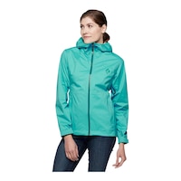 Black Diamond Women's Stormline 2.5L Rain Jacket Front_Flat