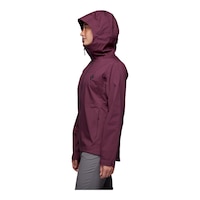 Black Diamond Women's Stormline Stretch 2.5L Rain Jacket Front_Three_Fourths_Angled_Left