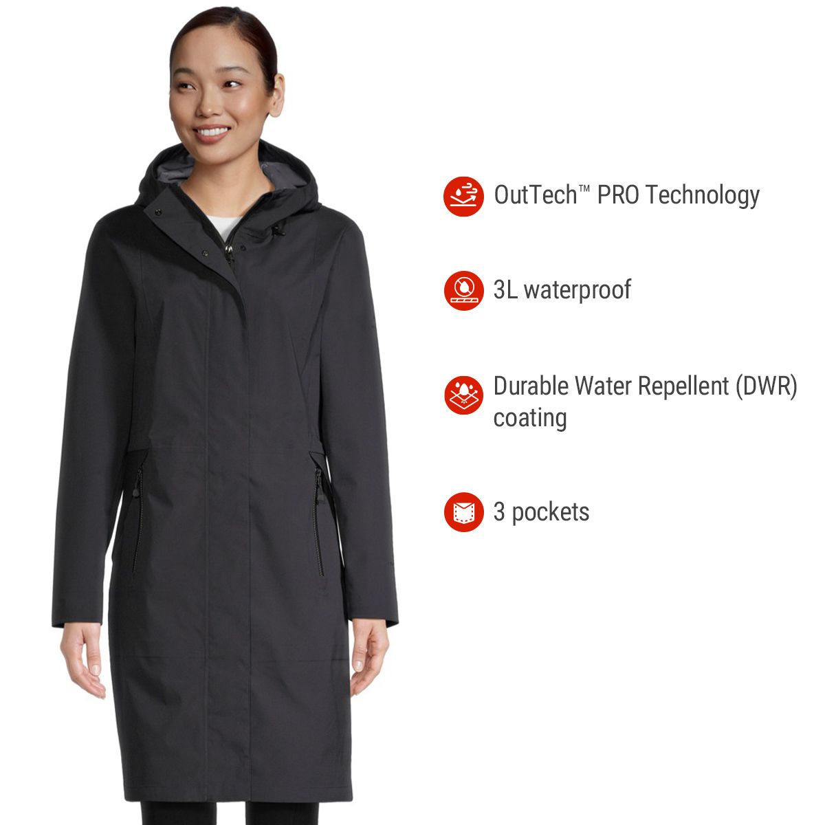 Woods Women's Somervell Urban Rain Parks