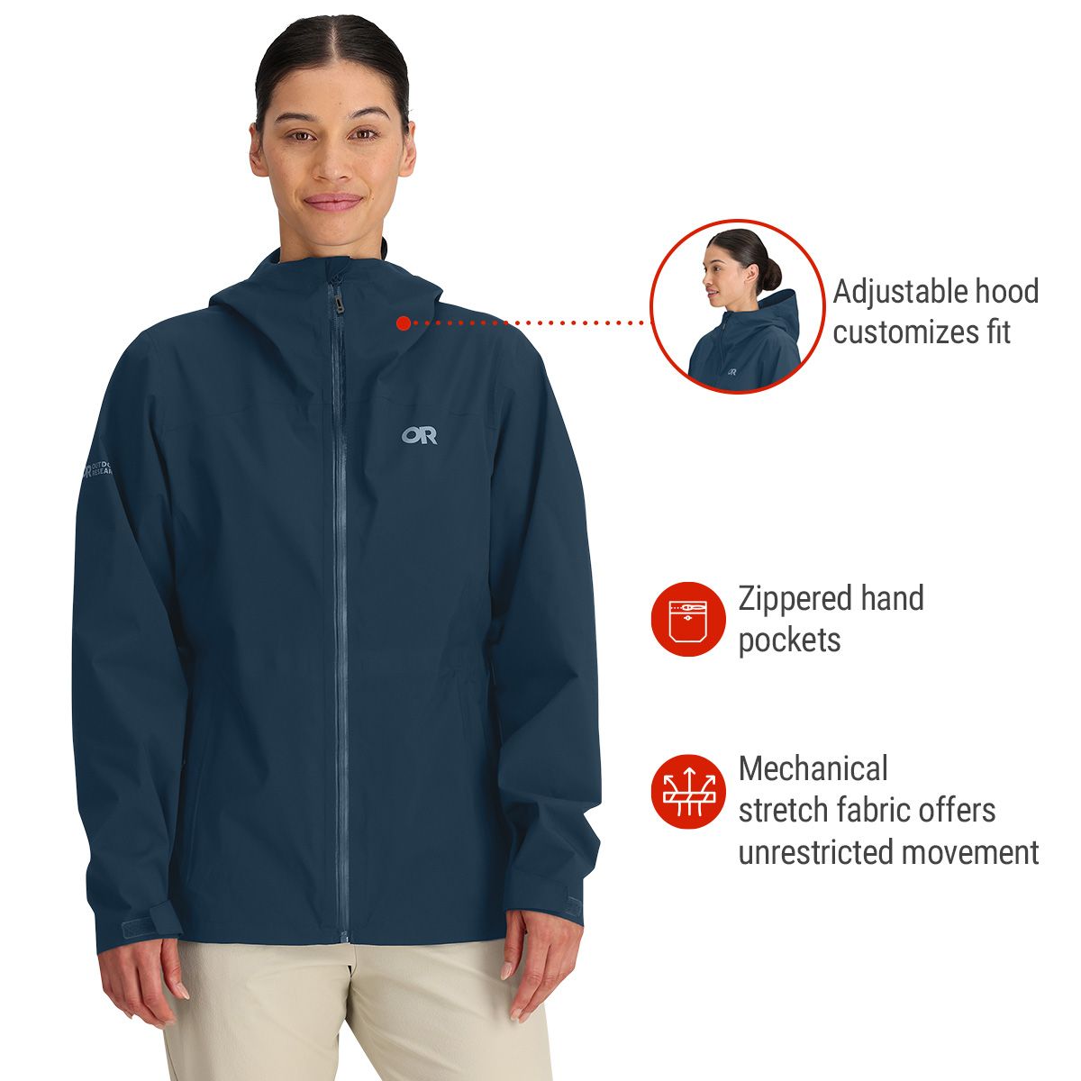 Outdoor Research Women's Stratoburst Stretch Rain Jacket