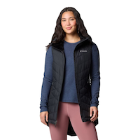 Columbia Women's Heavenly Insulated Long Puffer Vest Front_Flat