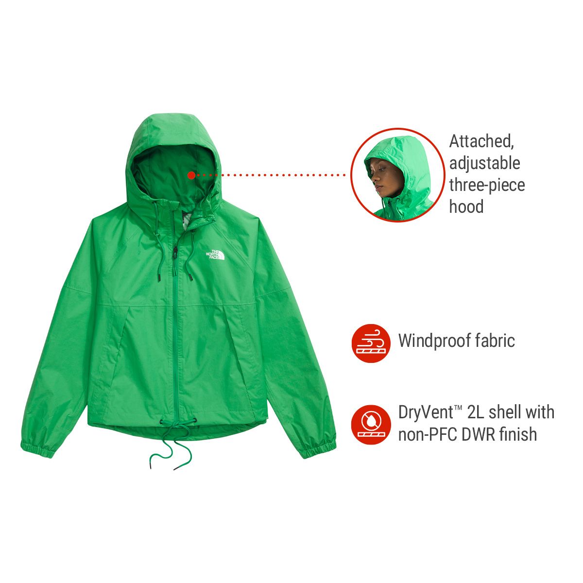 The North Face Women's Antora Rain Hoodie