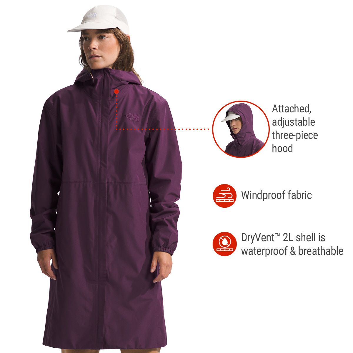 The North Face Women's Daybreak Rain Parka Jacket