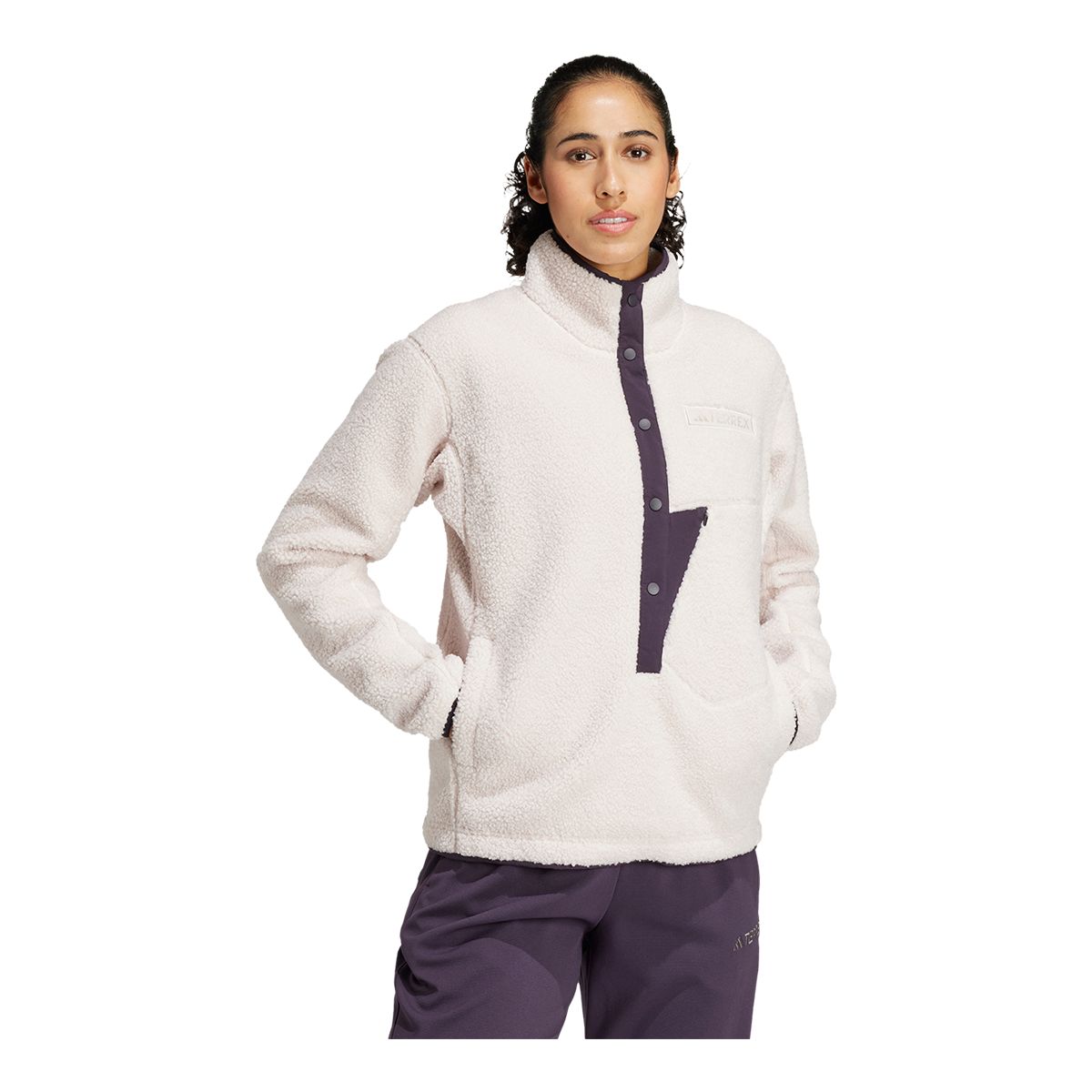 Adidas Women's Terrex XPLORIC High-Pile-Fleece Pullover